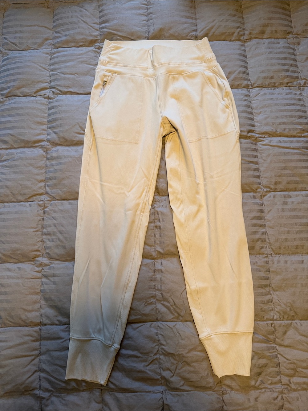 Athleta Cream Jogger Track Pants